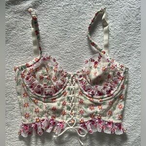 For Love and Lemons Floral Bustier
